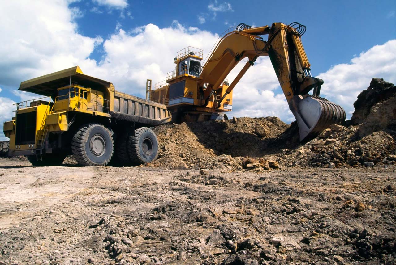 Truck loading minerals